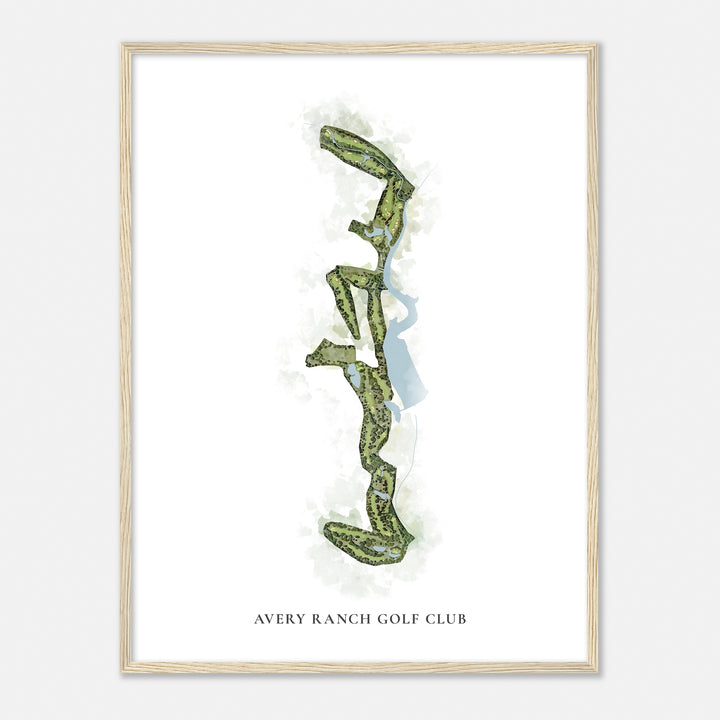 Print of Avery Ranch Golf Club Classic Map