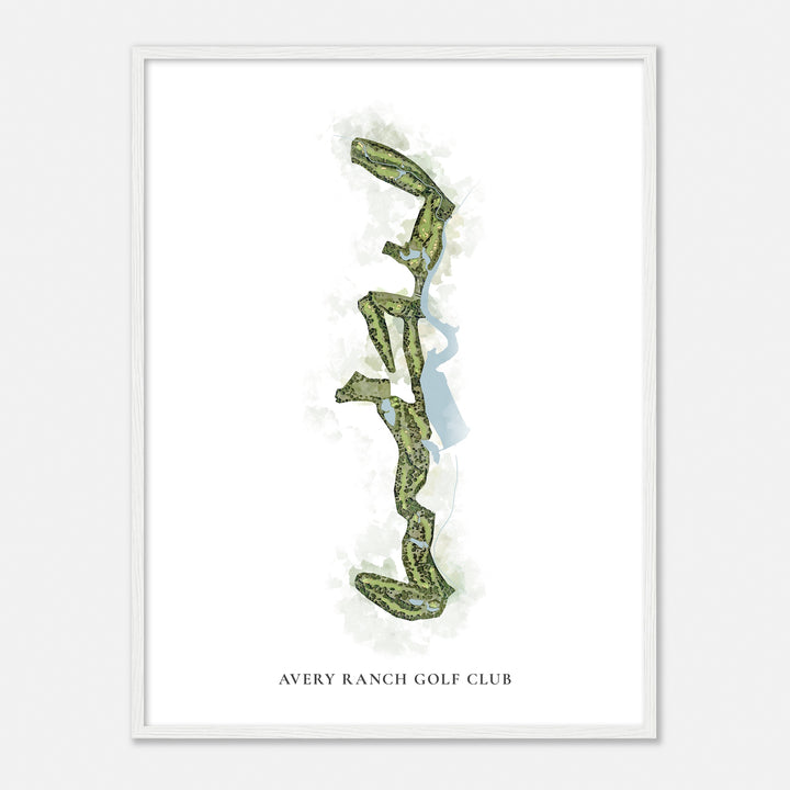 Print of Avery Ranch Golf Club Classic Map