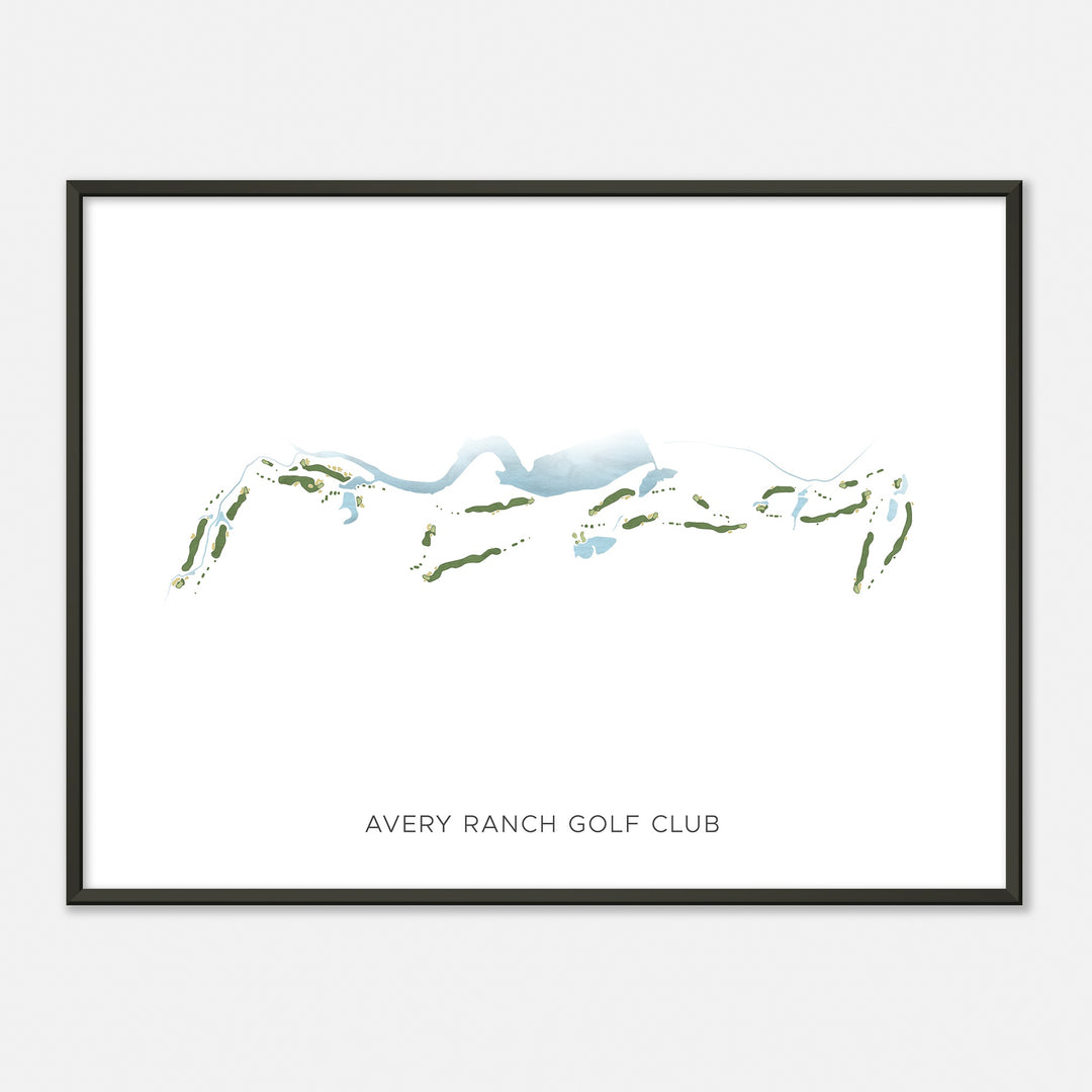 Print of Avery Ranch Golf Club Modern Map