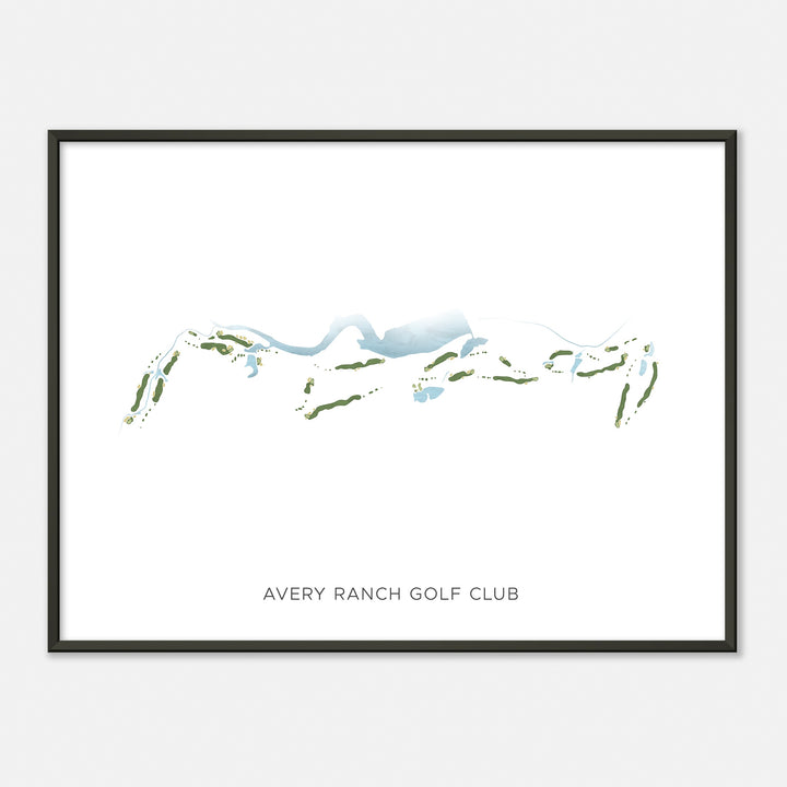 Print of Avery Ranch Golf Club Modern Map