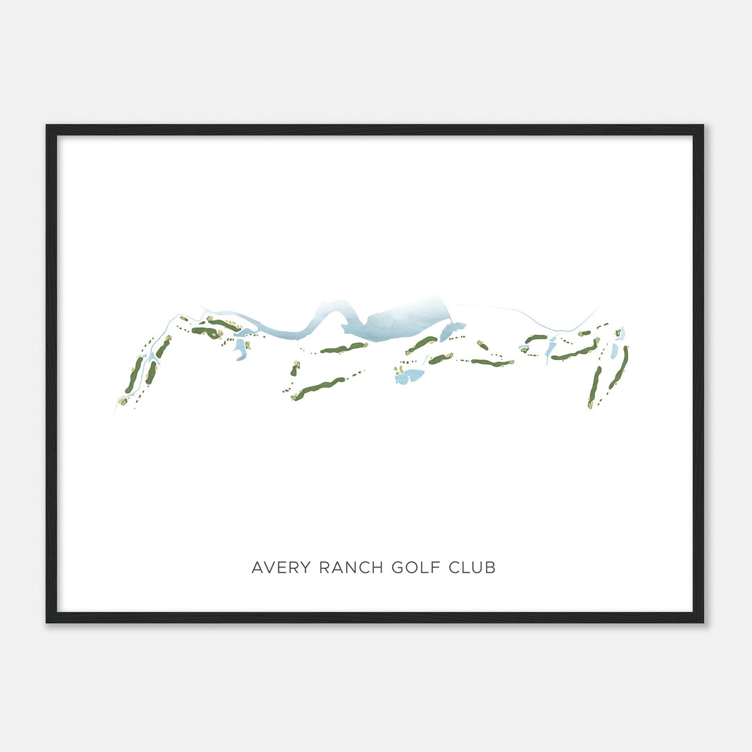 Print of Avery Ranch Golf Club Modern Map
