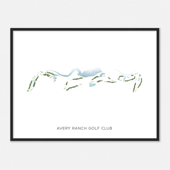 Print of Avery Ranch Golf Club Modern Map