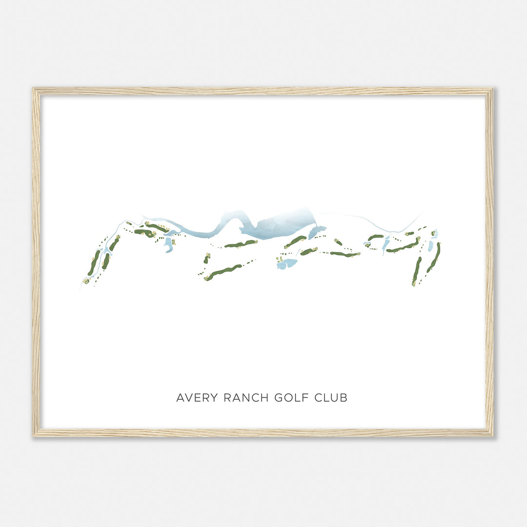 Print of Avery Ranch Golf Club Modern Map