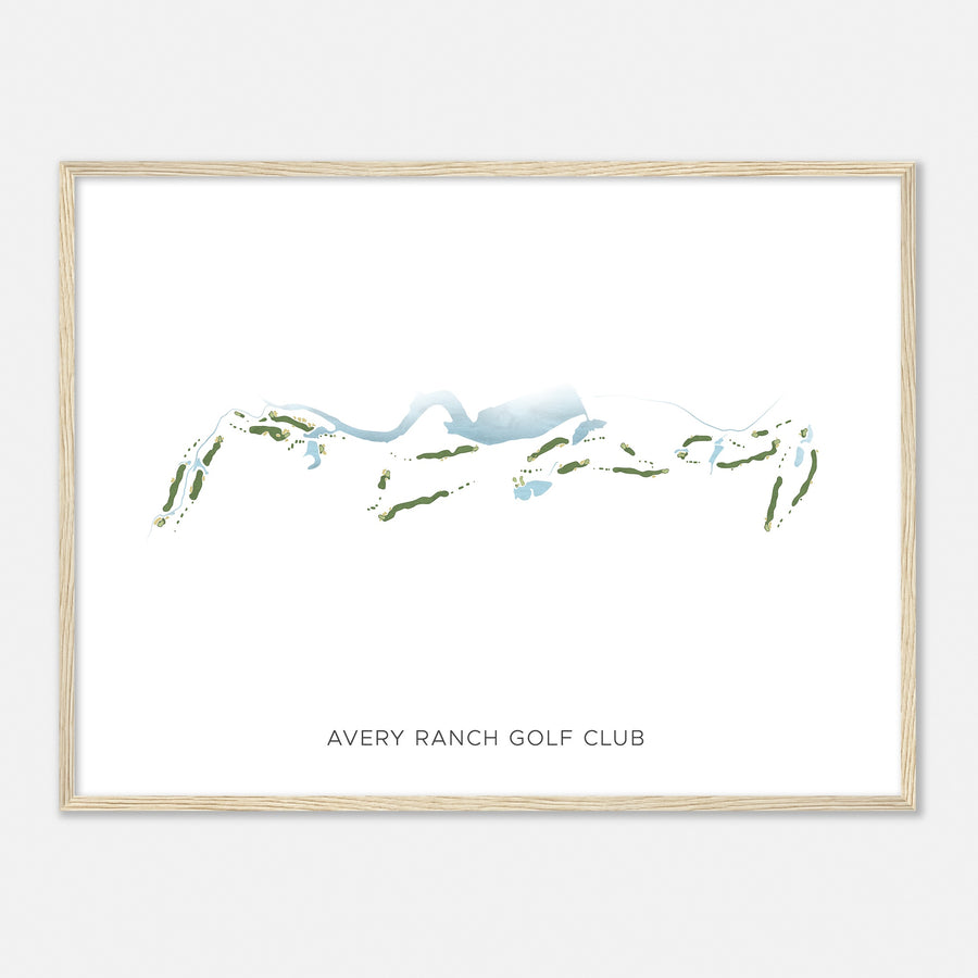 Print of Avery Ranch Golf Club Modern Map