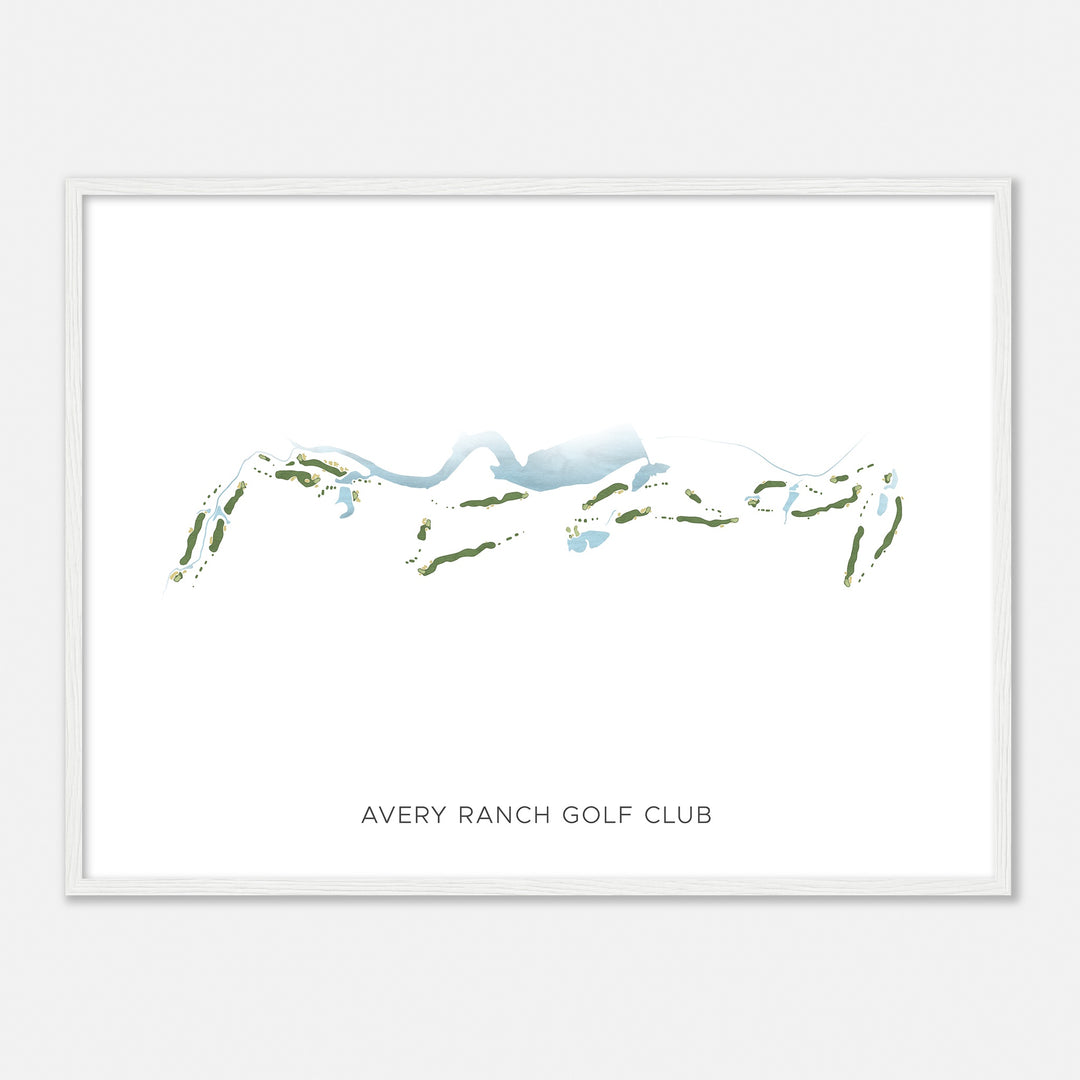 Print of Avery Ranch Golf Club Modern Map