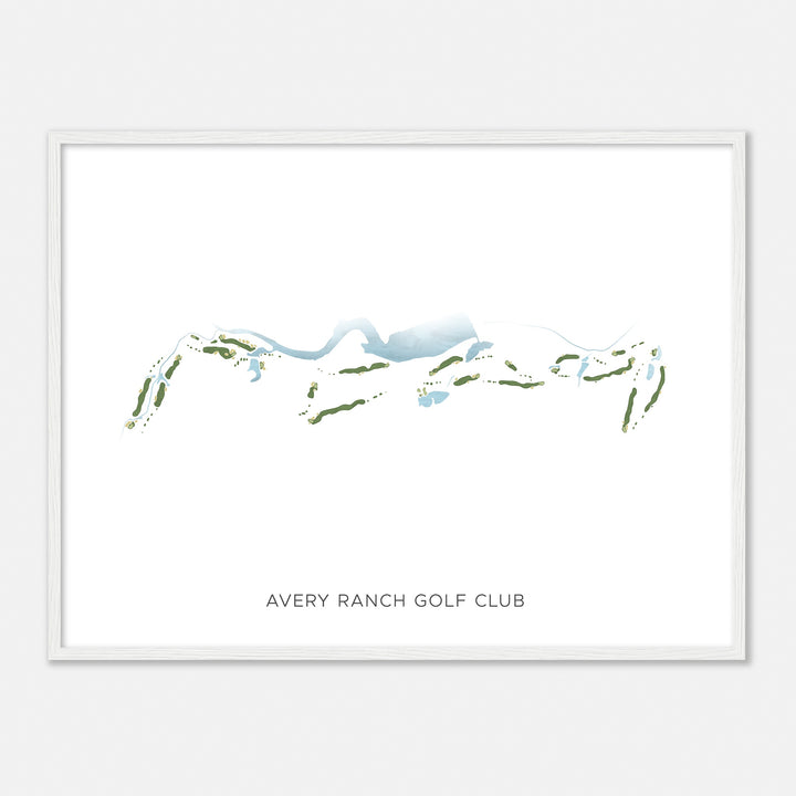 Print of Avery Ranch Golf Club Modern Map