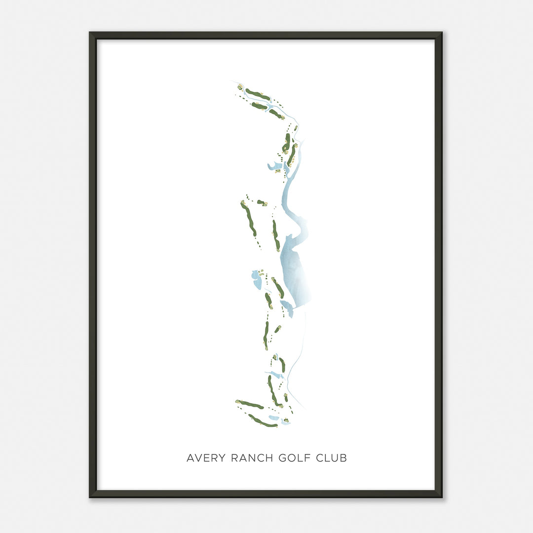 Print of Avery Ranch Golf Club Modern Map