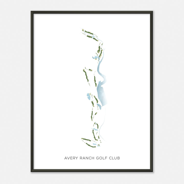Print of Avery Ranch Golf Club Modern Map