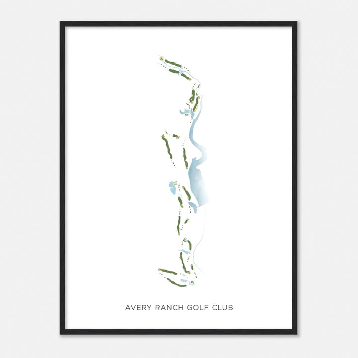 Print of Avery Ranch Golf Club Modern Map
