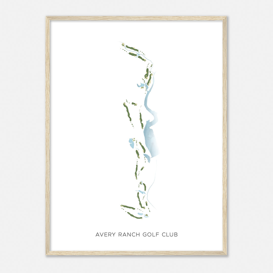 Print of Avery Ranch Golf Club Modern Map
