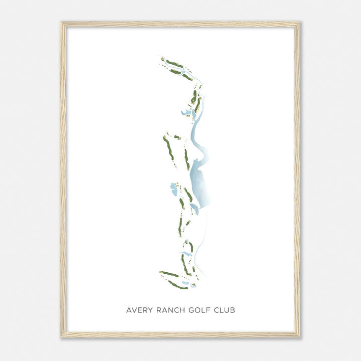 Print of Avery Ranch Golf Club Modern Map