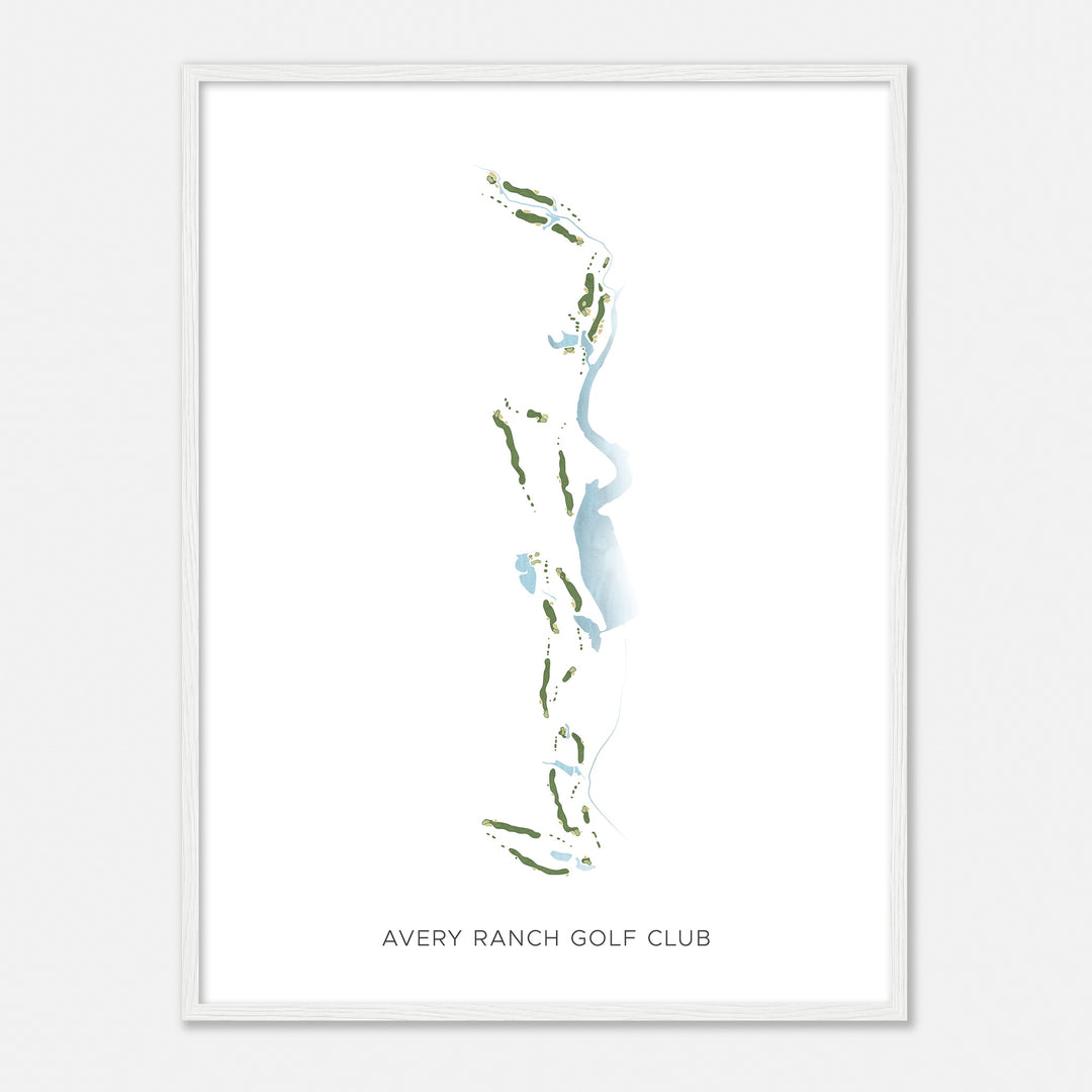 Print of Avery Ranch Golf Club Modern Map