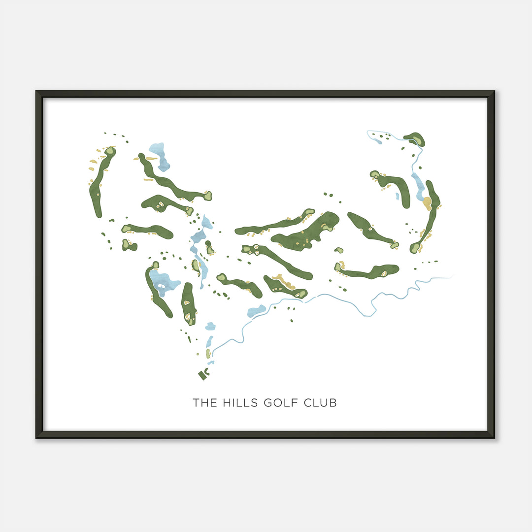 Print of The Hills Golf Club Modern Map