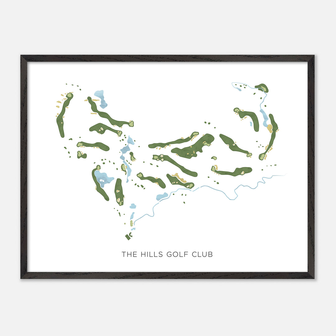 Print of The Hills Golf Club Modern Map