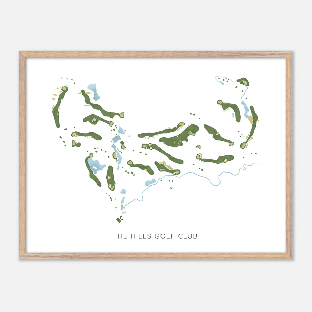 Print of The Hills Golf Club Modern Map
