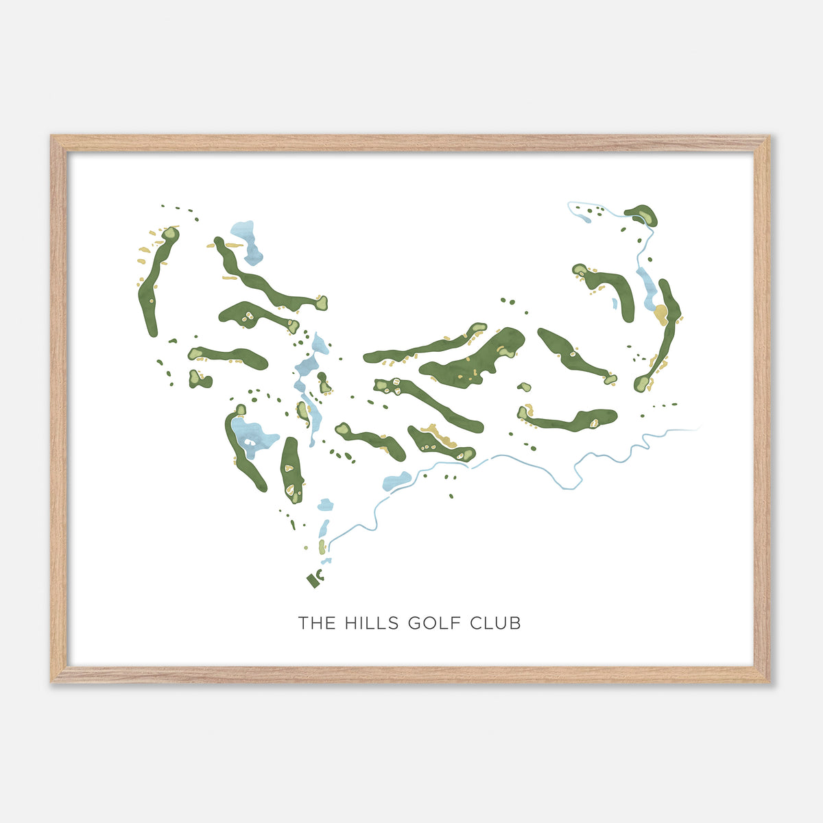 Print of The Hills Golf Club Modern Map