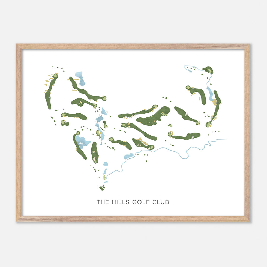Print of The Hills Golf Club Modern Map