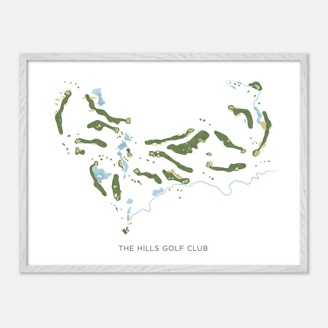 Print of The Hills Golf Club Modern Map