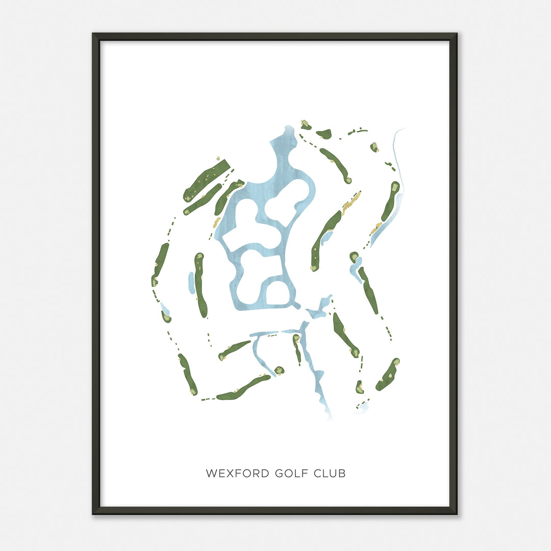 Print of Wexford Golf Club Modern Map