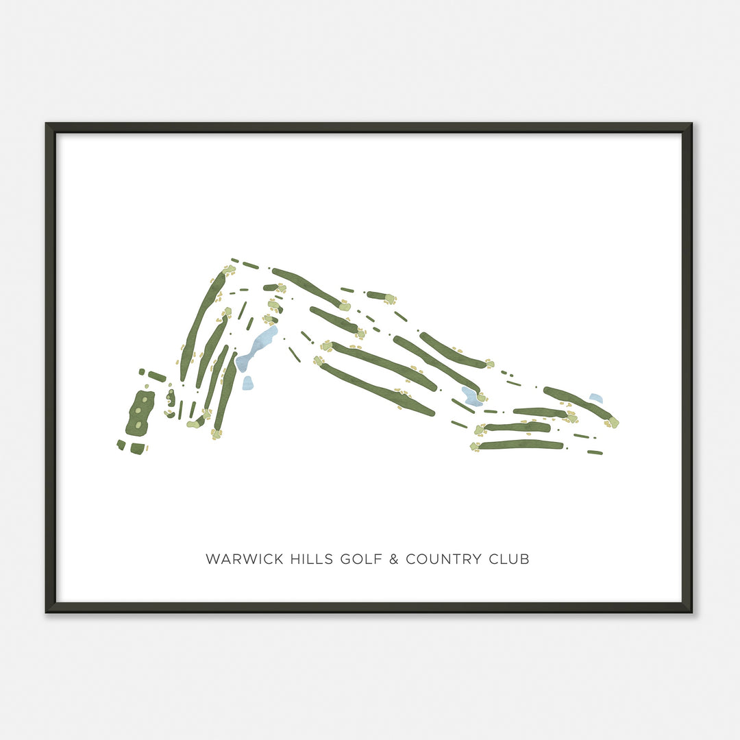 Print of Warwick Hills Golf & Country Club Modern Map