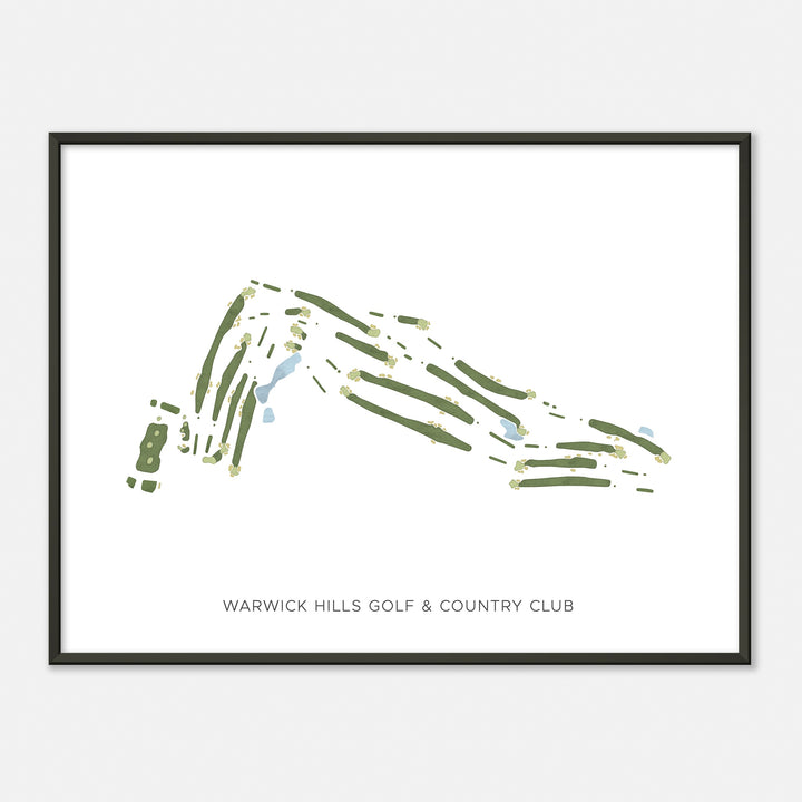 Print of Warwick Hills Golf & Country Club Modern Map