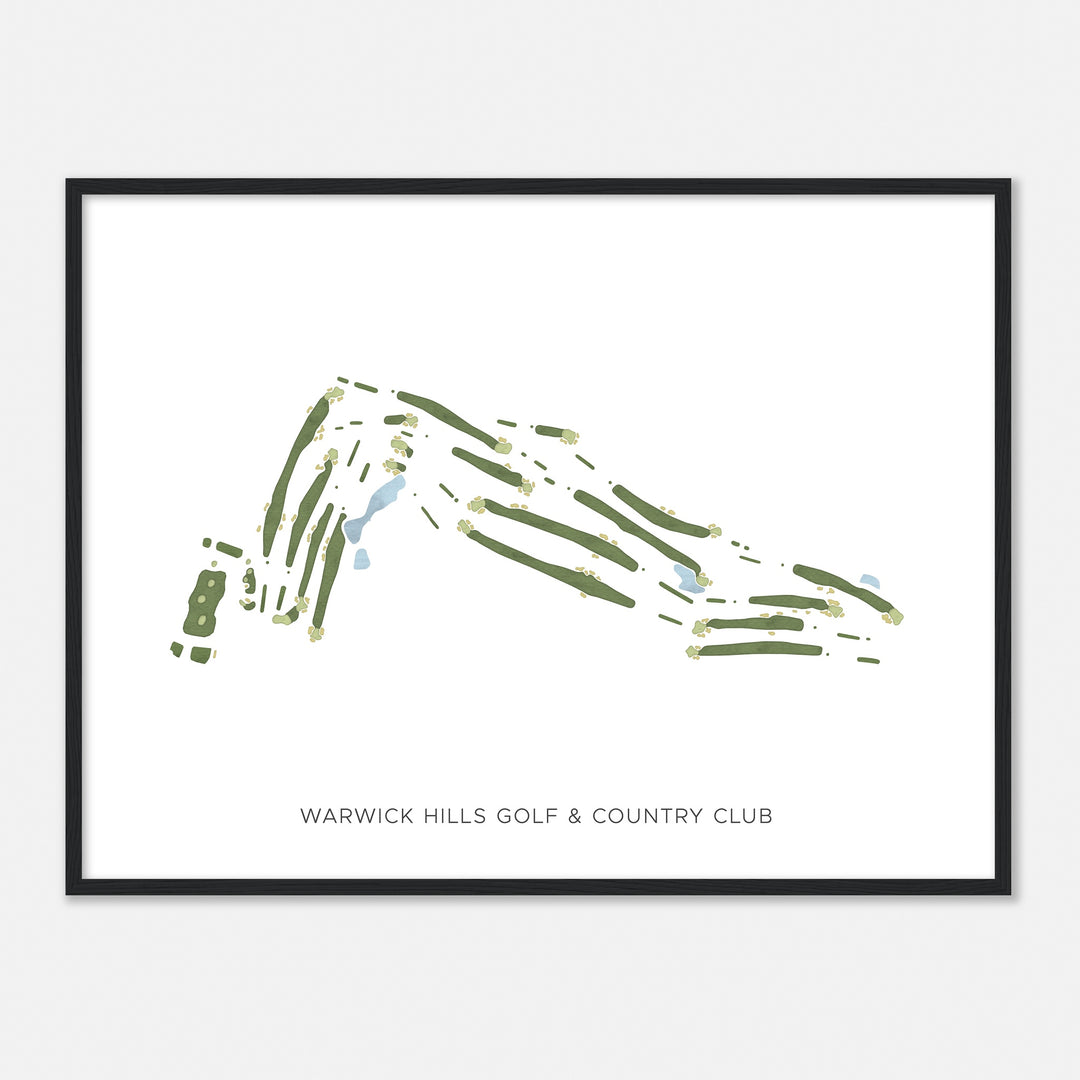 Print of Warwick Hills Golf & Country Club Modern Map