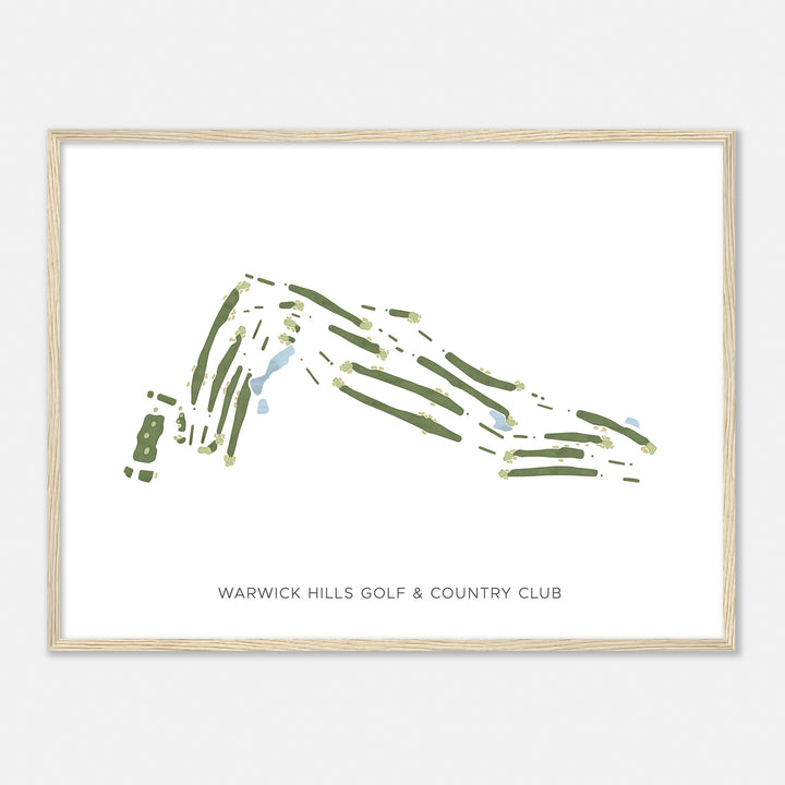 Print of Warwick Hills Golf & Country Club Modern Map