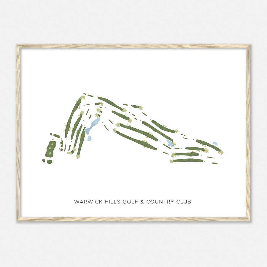 Print of Warwick Hills Golf & Country Club Modern Map