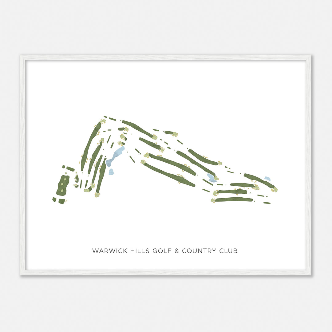 Print of Warwick Hills Golf & Country Club Modern Map