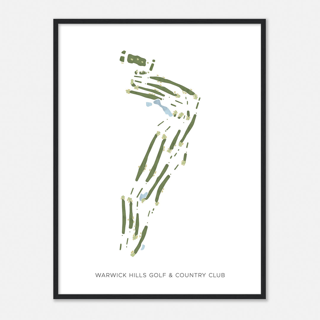 Print of Warwick Hills Golf & Country Club Modern Map