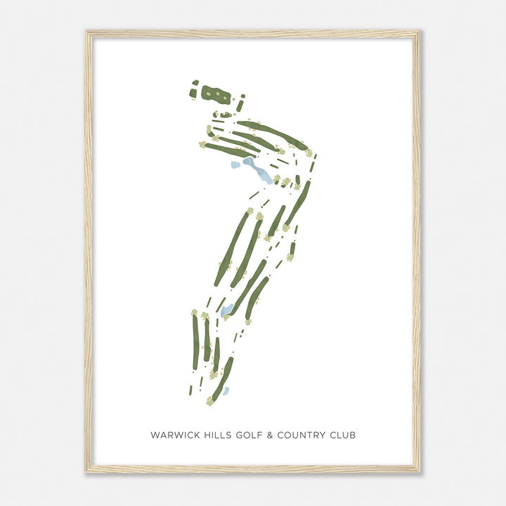 Print of Warwick Hills Golf & Country Club Modern Map