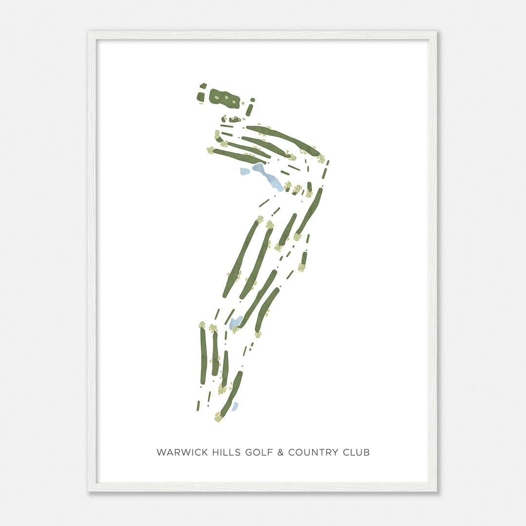 Print of Warwick Hills Golf & Country Club Modern Map