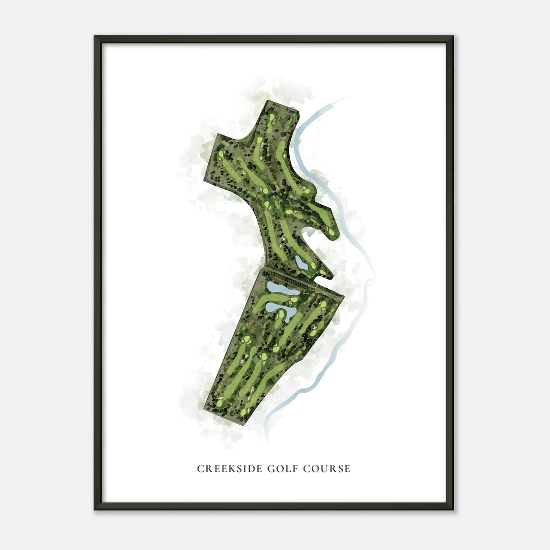 Print of Creekside Golf Course Classic Map