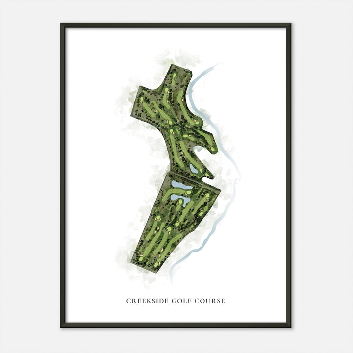 Print of Creekside Golf Course Classic Map