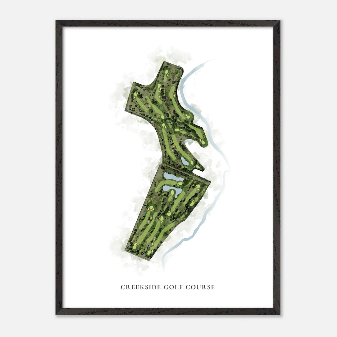 Print of Creekside Golf Course Classic Map