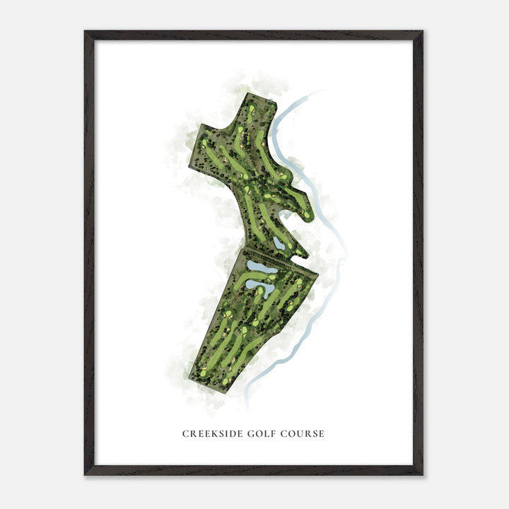 Print of Creekside Golf Course Classic Map