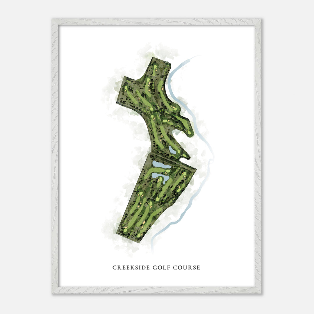 Print of Creekside Golf Course Classic Map