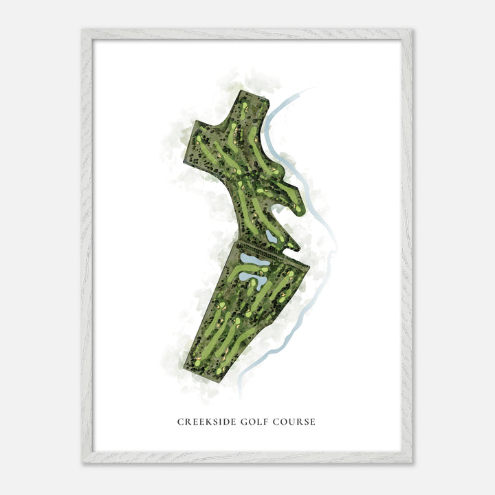Print of Creekside Golf Course Classic Map