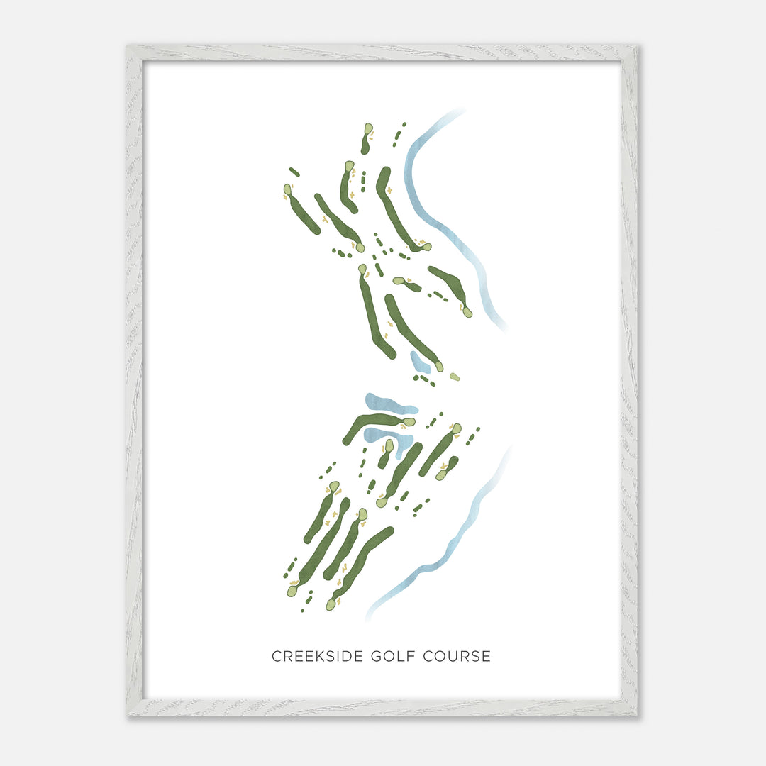 Print of Creekside Golf Course Modern Map
