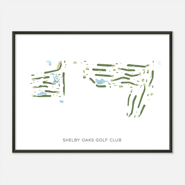 Print of Shelby Oaks Golf Club Modern Map