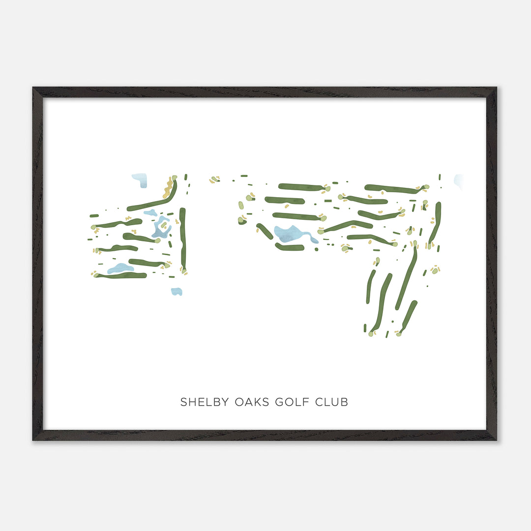 Print of Shelby Oaks Golf Club Modern Map