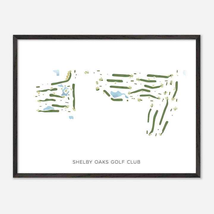 Print of Shelby Oaks Golf Club Modern Map