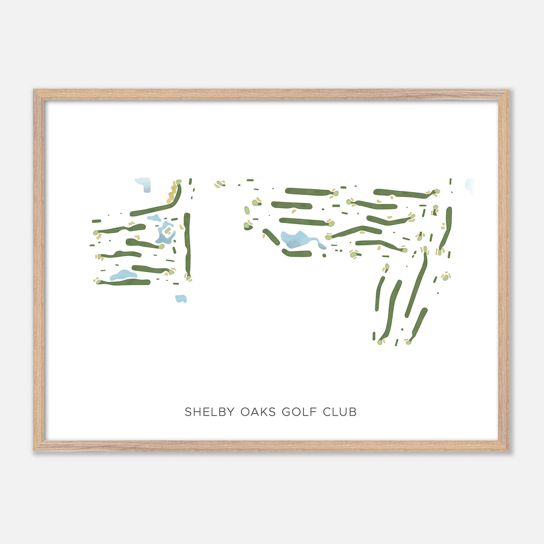 Print of Shelby Oaks Golf Club Modern Map