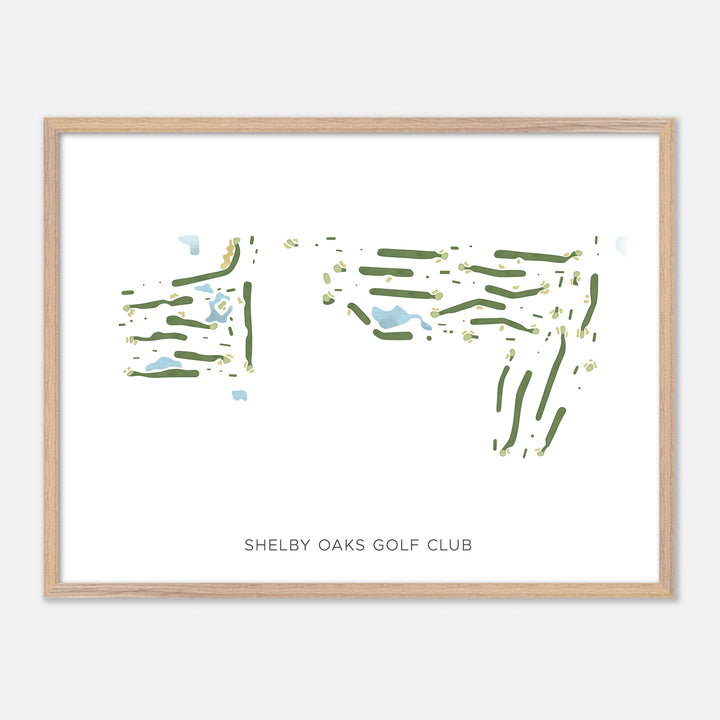 Print of Shelby Oaks Golf Club Modern Map