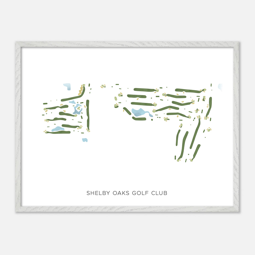 Print of Shelby Oaks Golf Club Modern Map