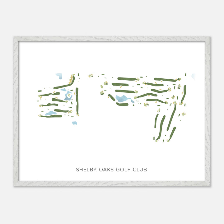 Print of Shelby Oaks Golf Club Modern Map