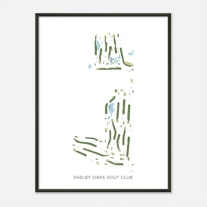 Print of Shelby Oaks Golf Club Modern Map