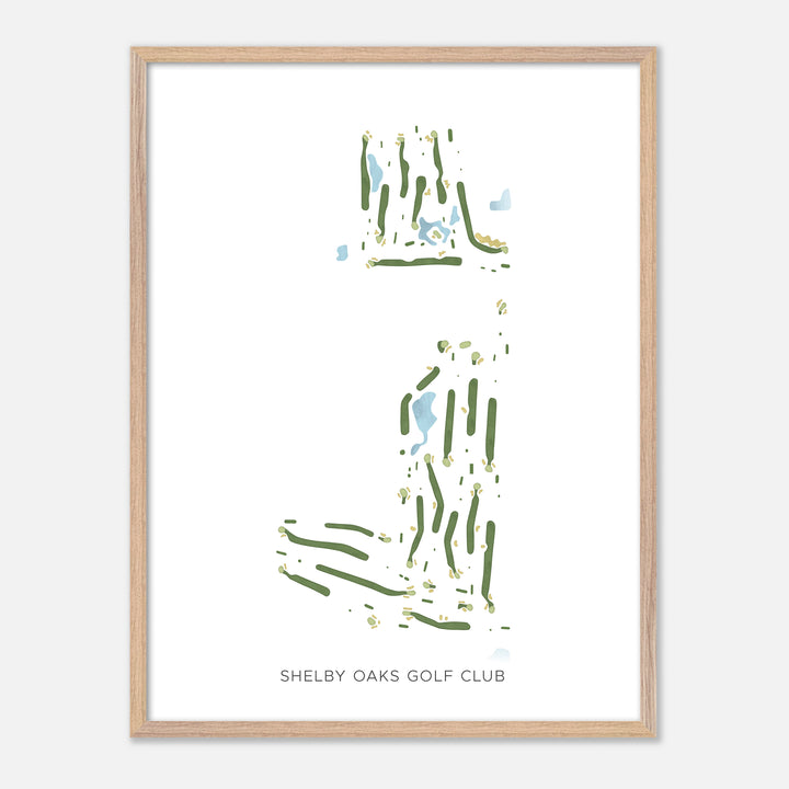 Print of Shelby Oaks Golf Club Modern Map