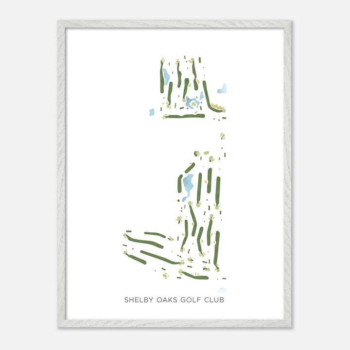 Print of Shelby Oaks Golf Club Modern Map
