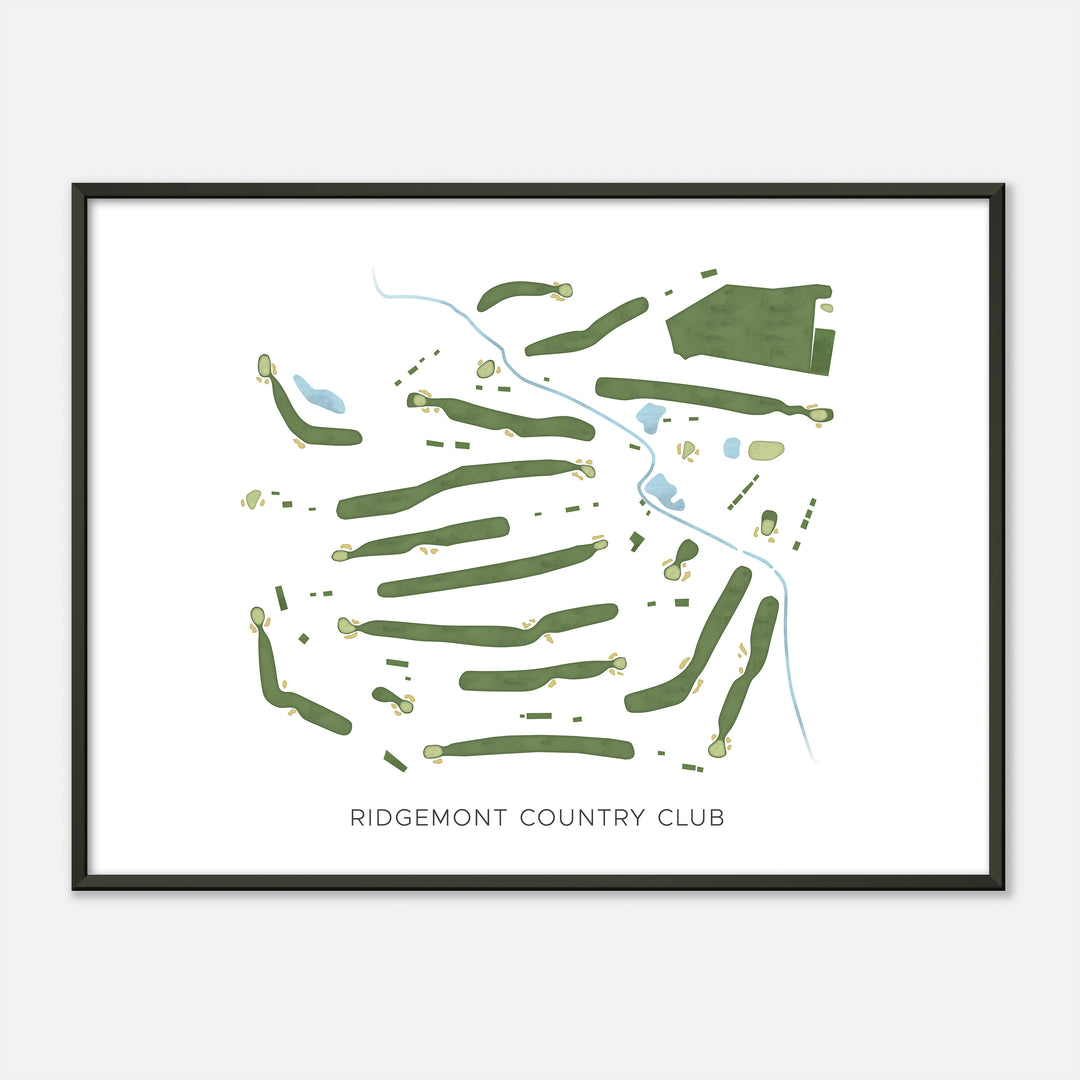 Print of Ridgemont Country Club Modern Map